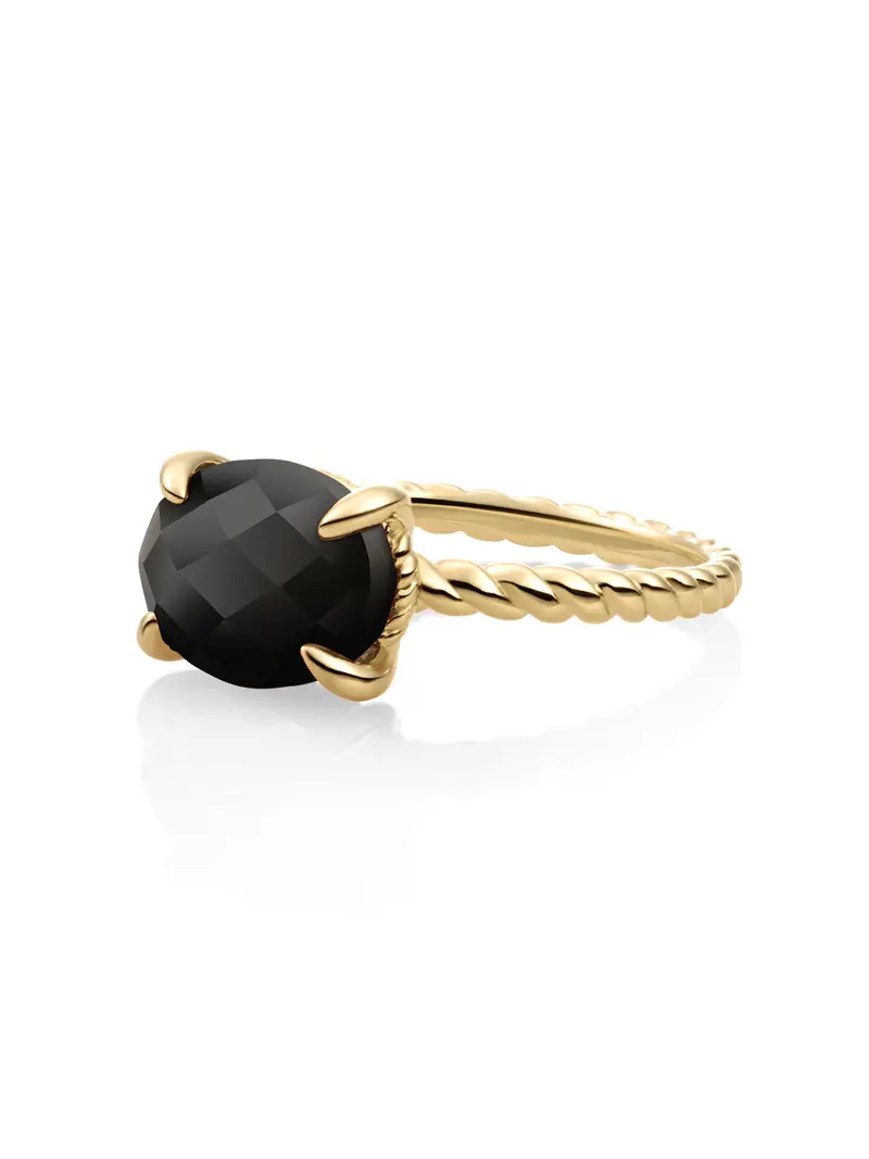 Twist Ring Onyx 9K Goud