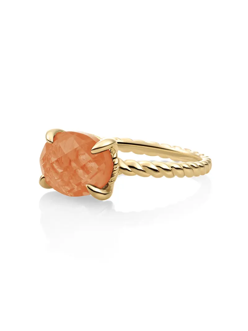Twist Ring Red Aventurine 9K Goud