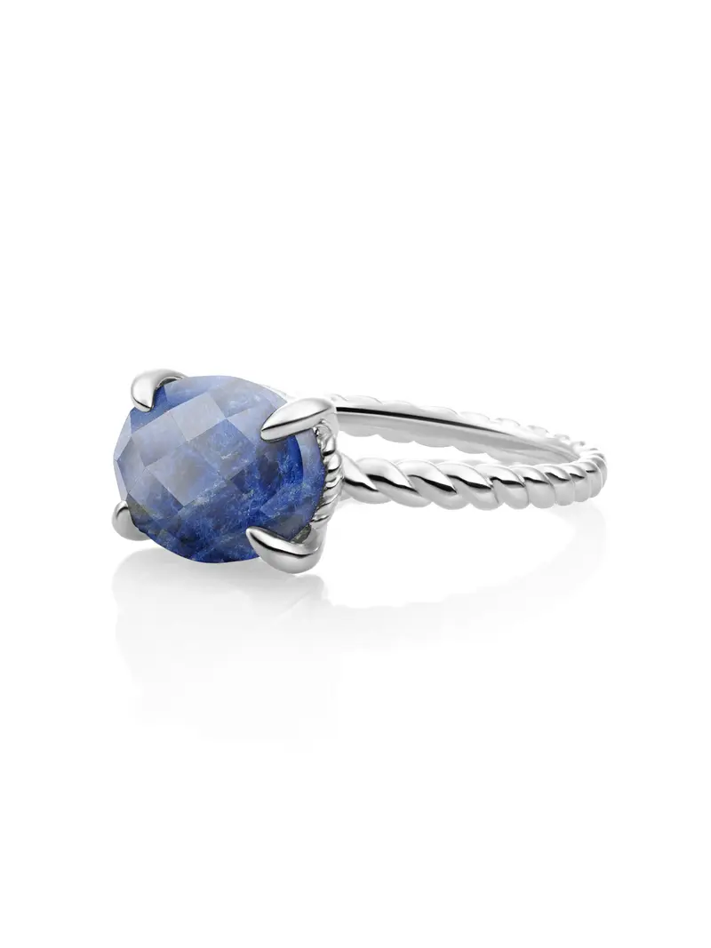 Twist Ring Sodalite Zilver