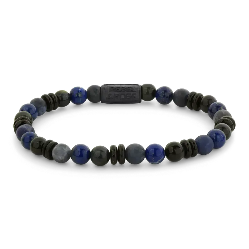 Variations Mix-Blues - 6mm - Kralen Heren Armband