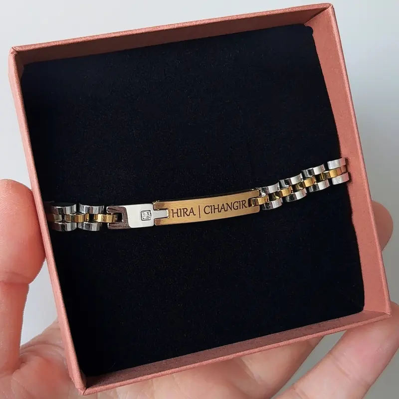 Velia Armband met Naam Duo | Graveerbare armband