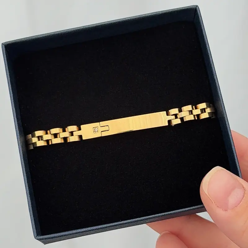 Velia Armband met Naam Goud | Graveerbare Armband