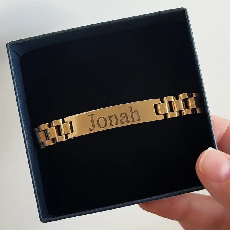 Velia Armband met Naam Goud | Graveerbare Armband