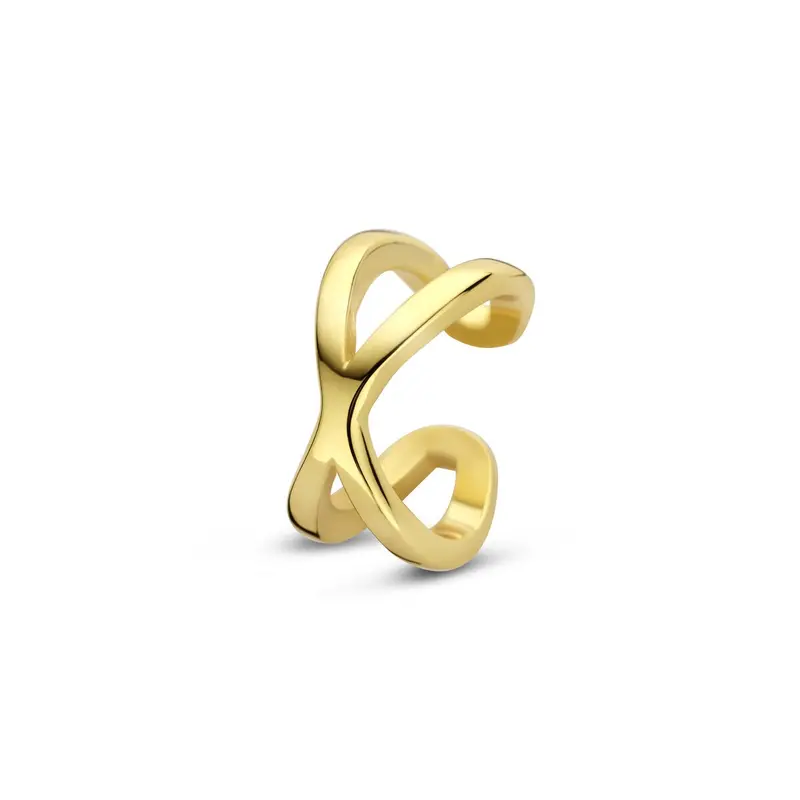 Verguld 925 zilveren ear cuff geel