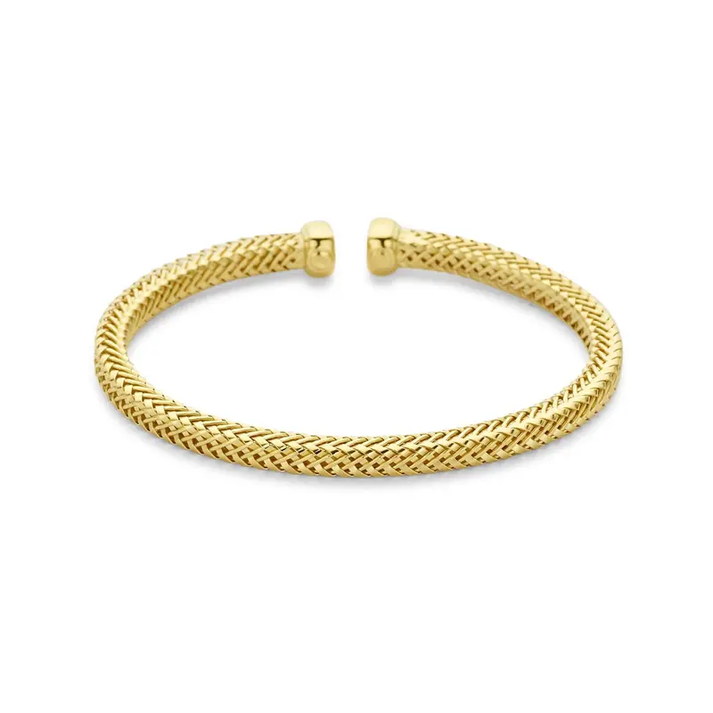 Verguld 925 zilveren klemband 58 x 4.5 mm