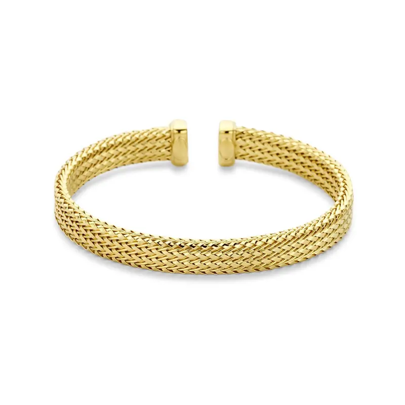 Verguld 925 zilveren klemband 59 x 8 mm