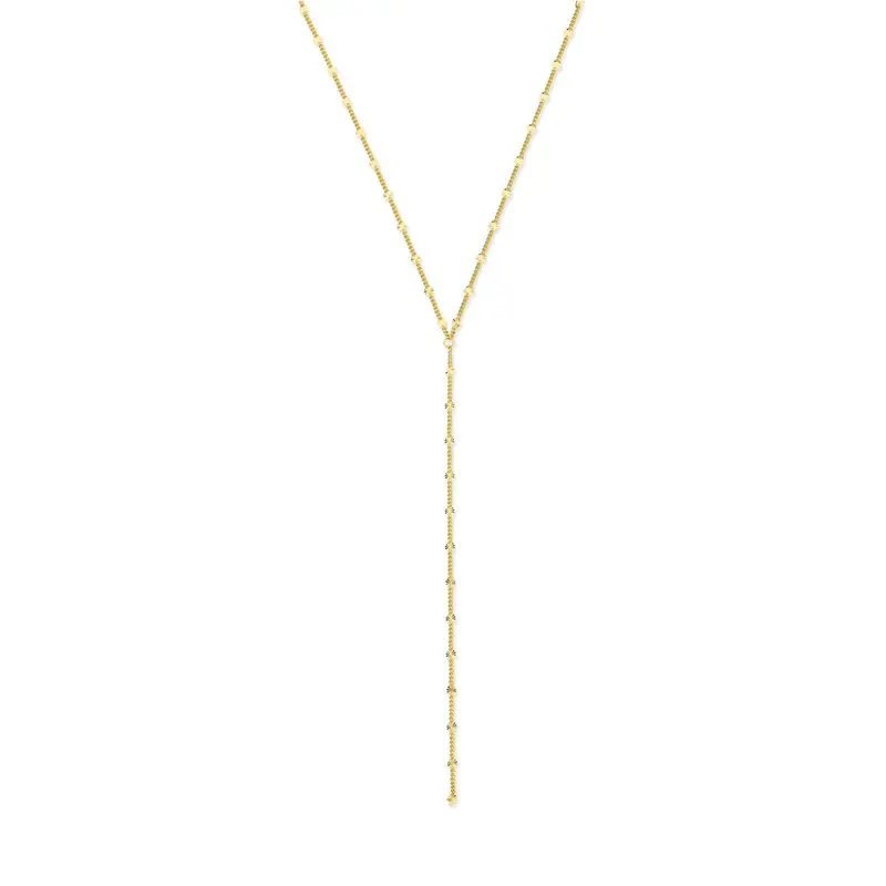 Verguld 925 zilveren y-ketting