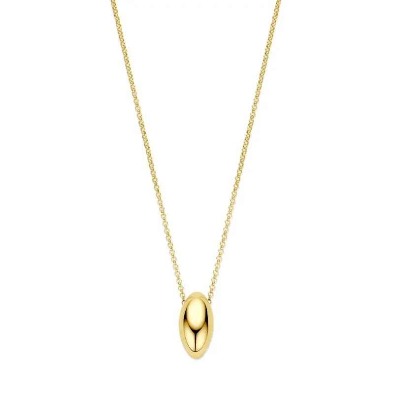 Verguld zilveren anker collier – geel verguld 925 zilver