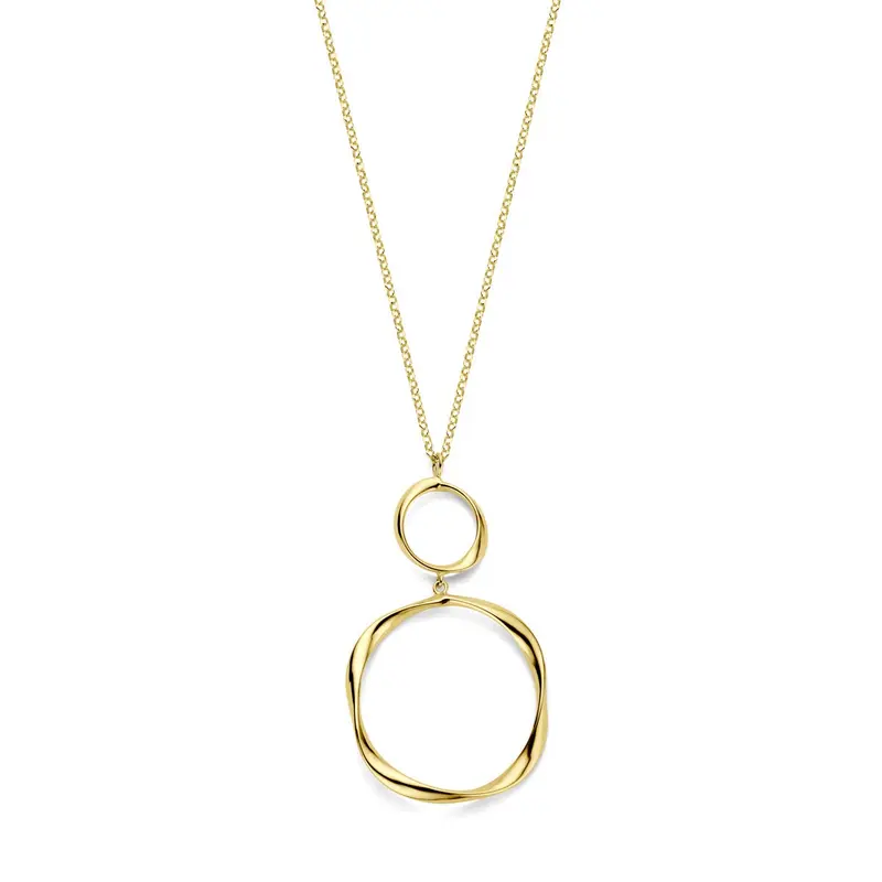 Verguld zilveren dames ketting – anker schakel 41-45 cm