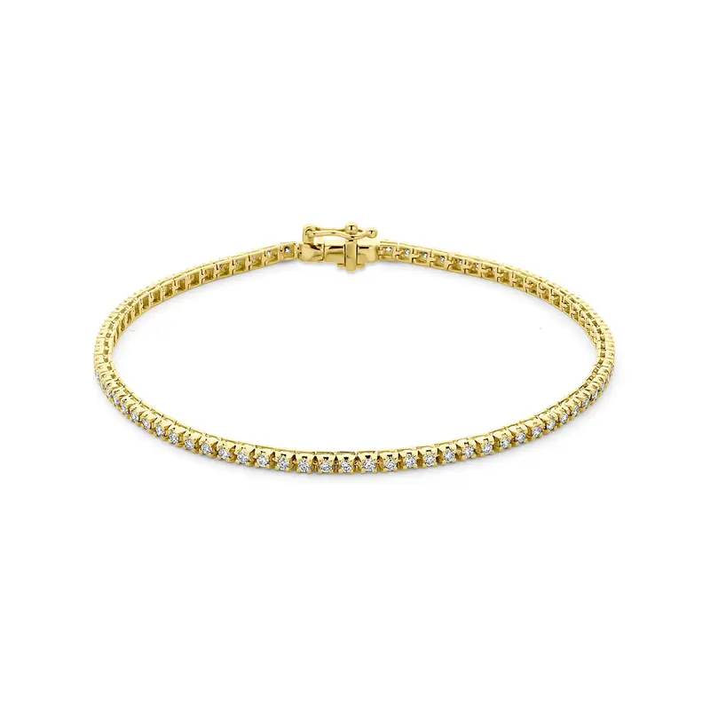 Verguld Zilveren Diamanten Armband 2,1 mm – 2104304