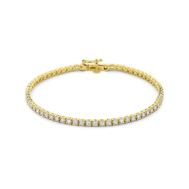 Verguld Zilveren Diamanten Armband 2,6 mm – 2104306