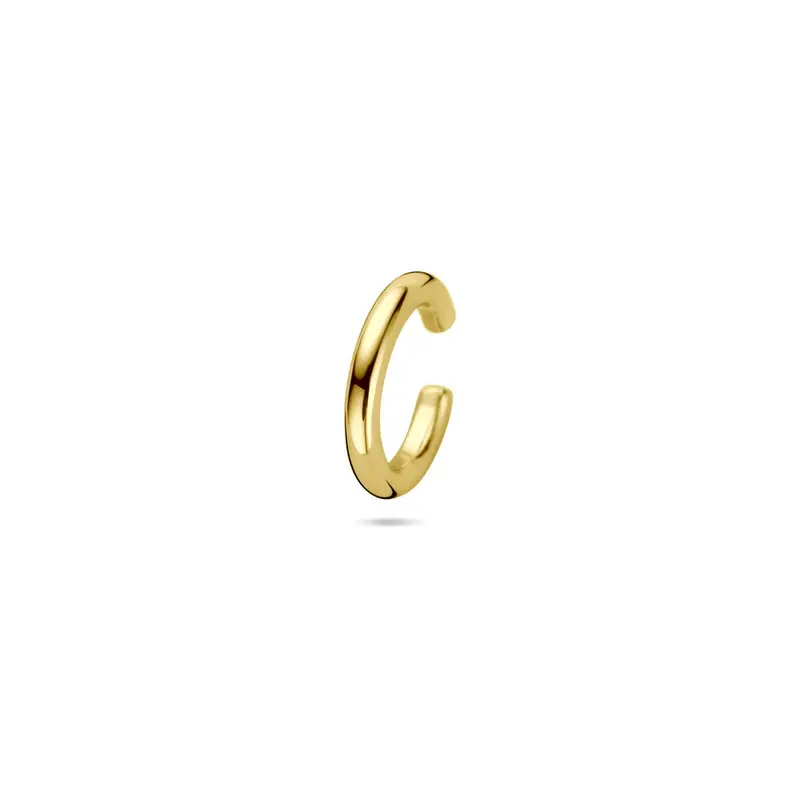 Verguld zilveren ear cuff – 925 zilver met geelgouden plating, 12x2 mm