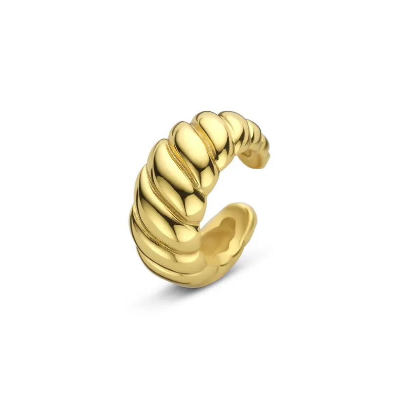 Verguld zilveren ear cuff – moderne elegantie zonder piercing