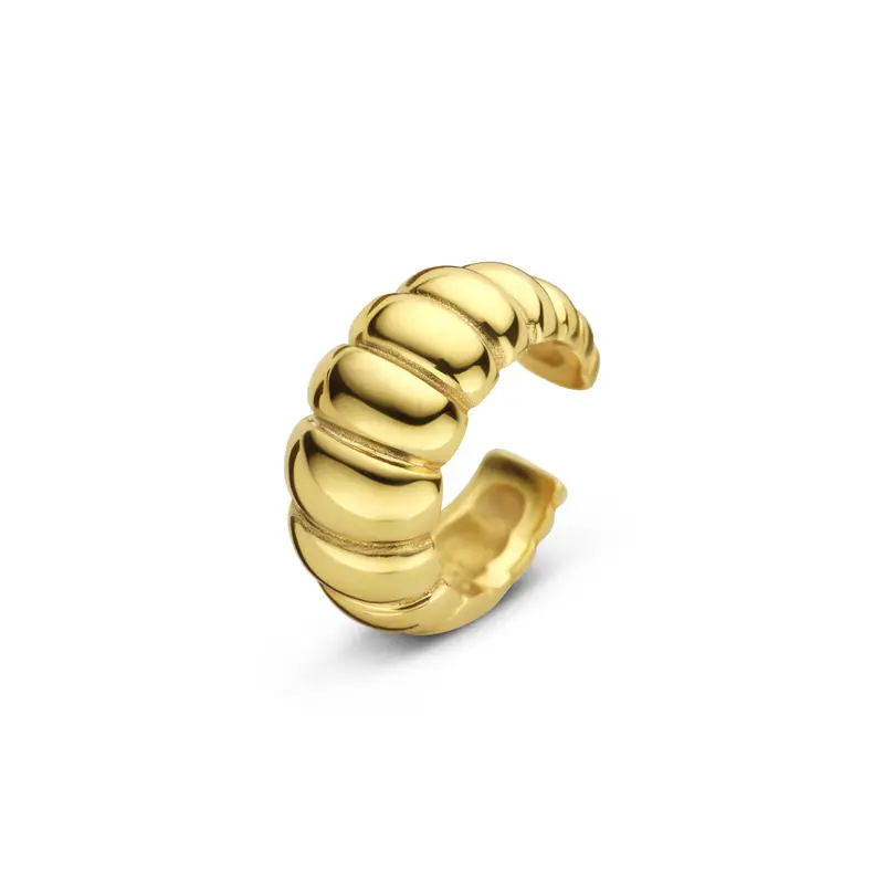 Verguld zilveren ear cuff – stijlvol gouden accent zonder piercing