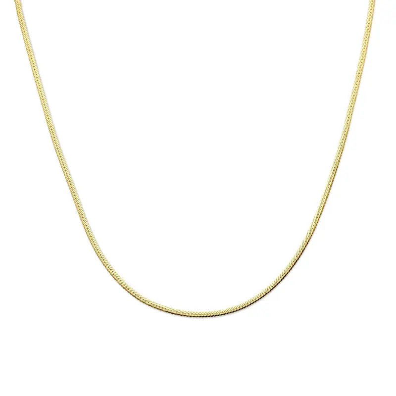 Verguld zilveren gourmette collier – Dames Kettingen