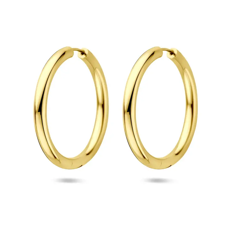 Verguld zilveren klapoorringen 925 – 39 mm