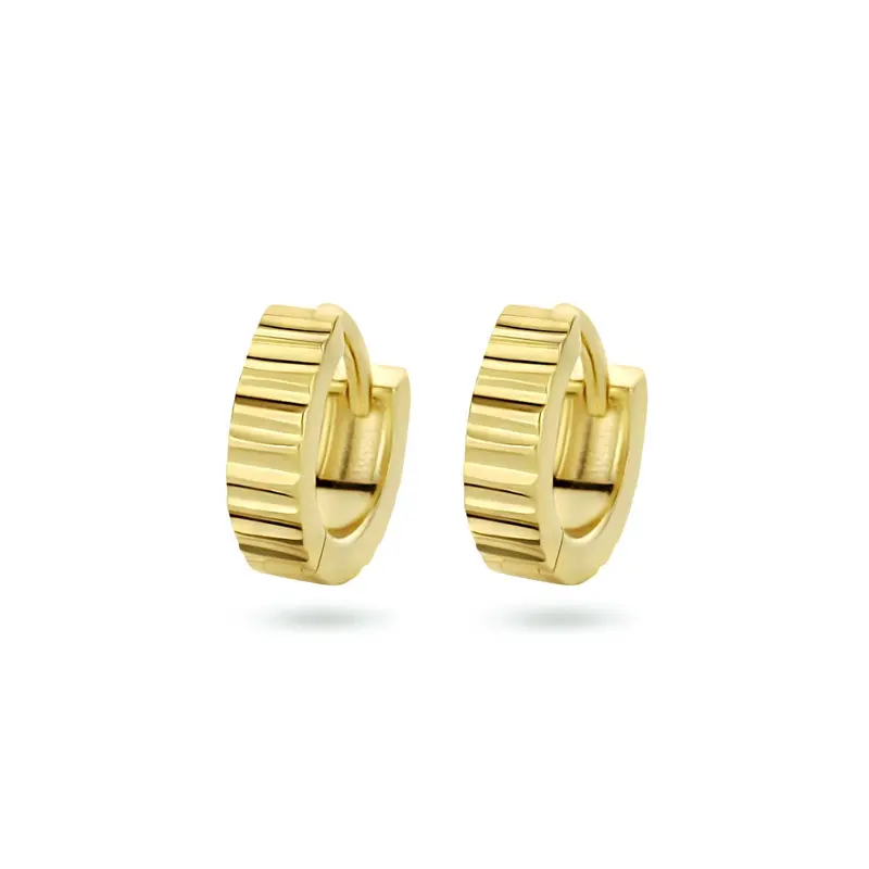 Verguld Zilveren Klapoorringen – Ø11 mm