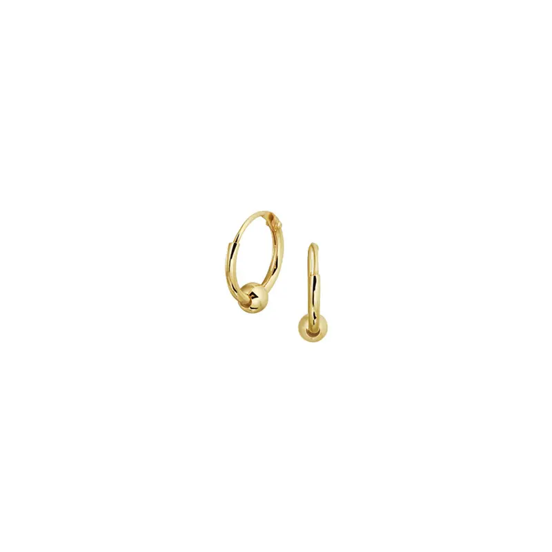 Verguld Zilveren Oorbellen voor Dames 12 mm – 2100707