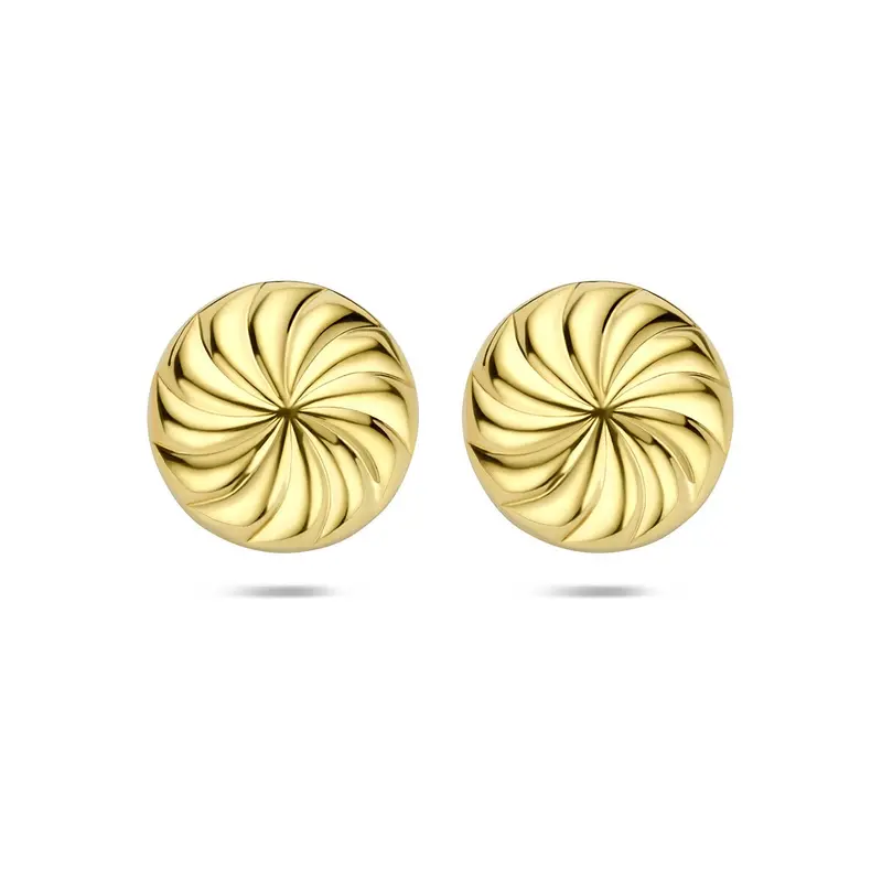 Verguld zilveren oorknoppen knoop – speels design met een gouden twist