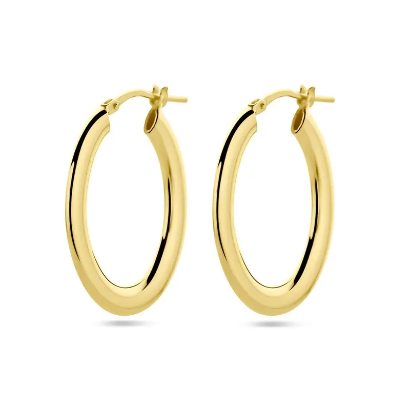 Verguld Zilveren Oorringen – 29x4 mm