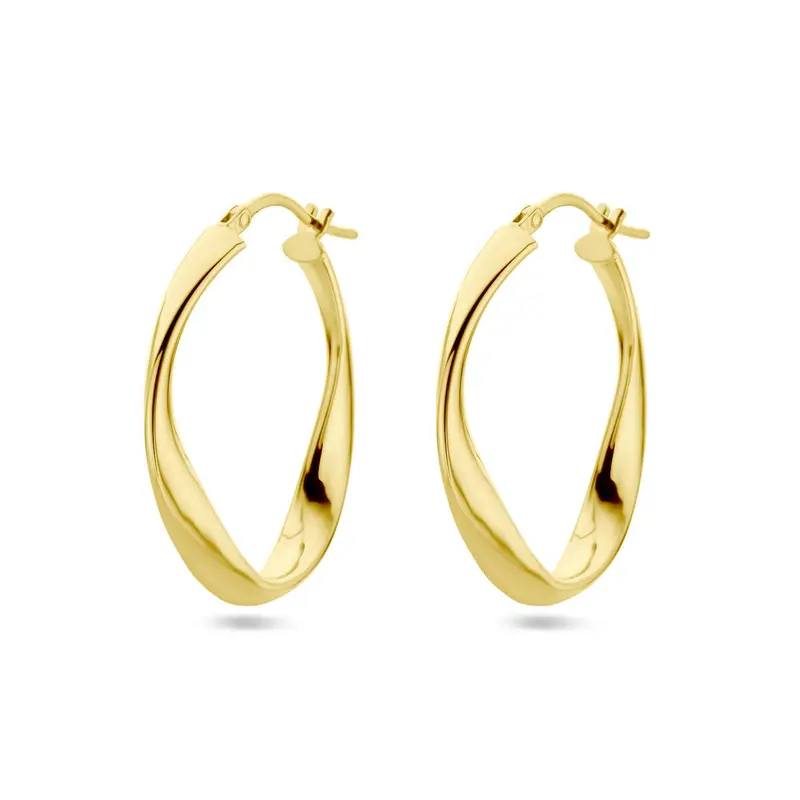 Verguld Zilveren Oorringen – 31x4 mm