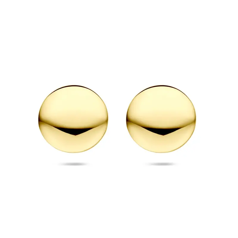Vergulde zilveren oorknoppen rond 20 mm