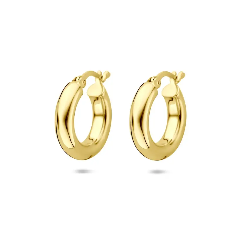 Vergulde zilveren oorringen – 925 zilver met geelgoudkleurige plating 17 mm