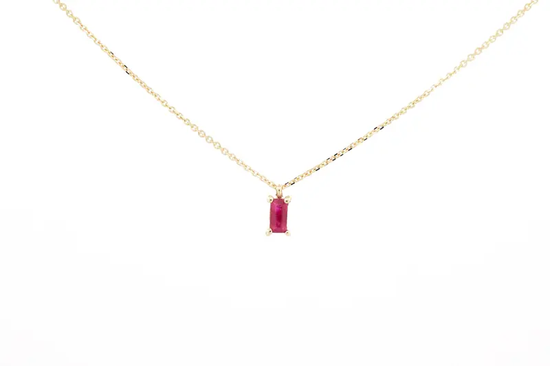 VerOna 14K Gold Robijn Ketting