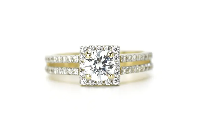 VerOna 14K Gold Swarovski Dubbel Ring