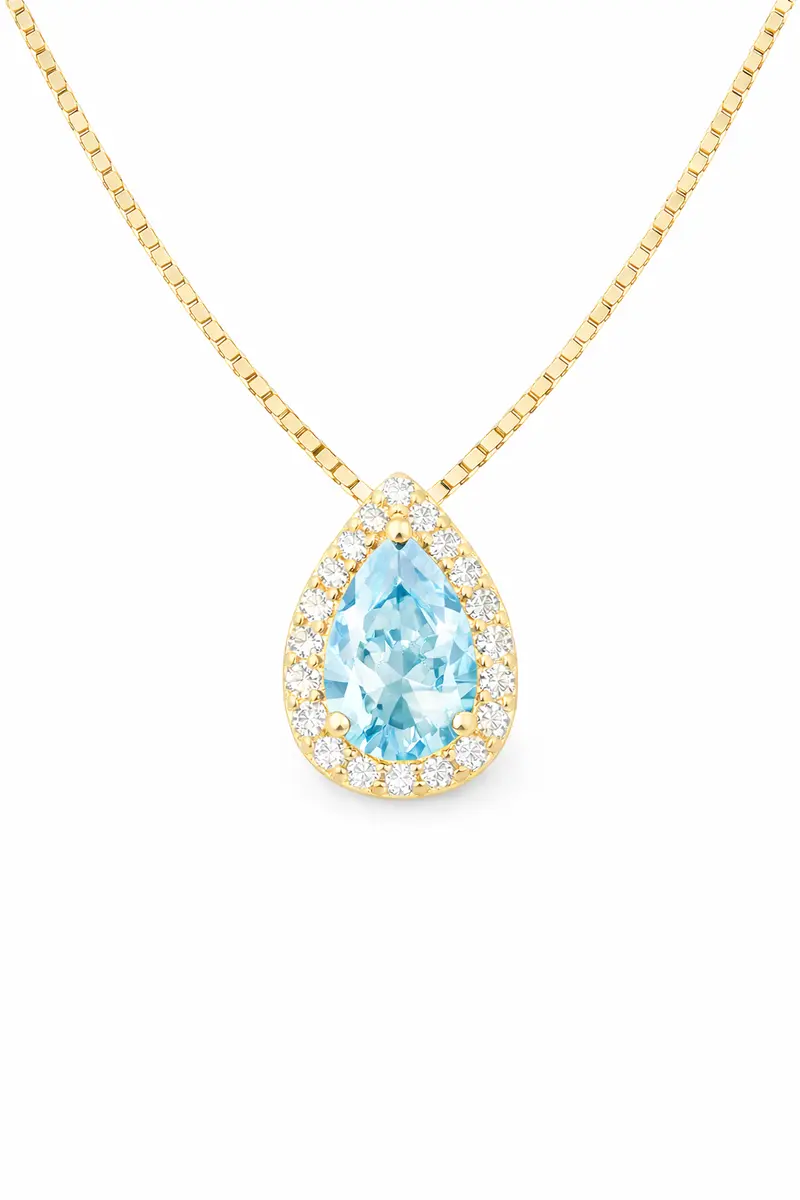 VerOna Topaas Druppel Ketting
