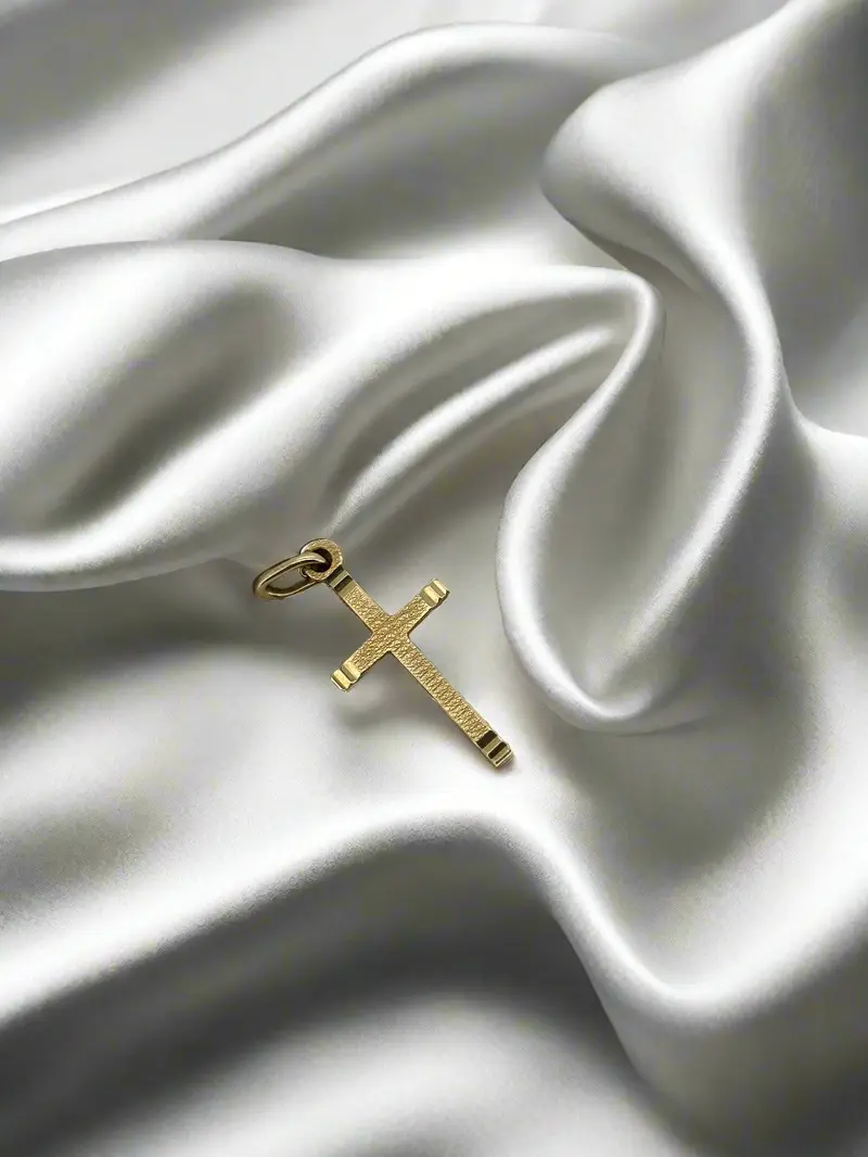 vintage gouden Hanger 14k kruis 0.7gr