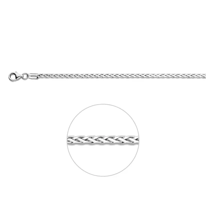 Vossestaart geslepen 3,0 mm zilver wit – 1013373