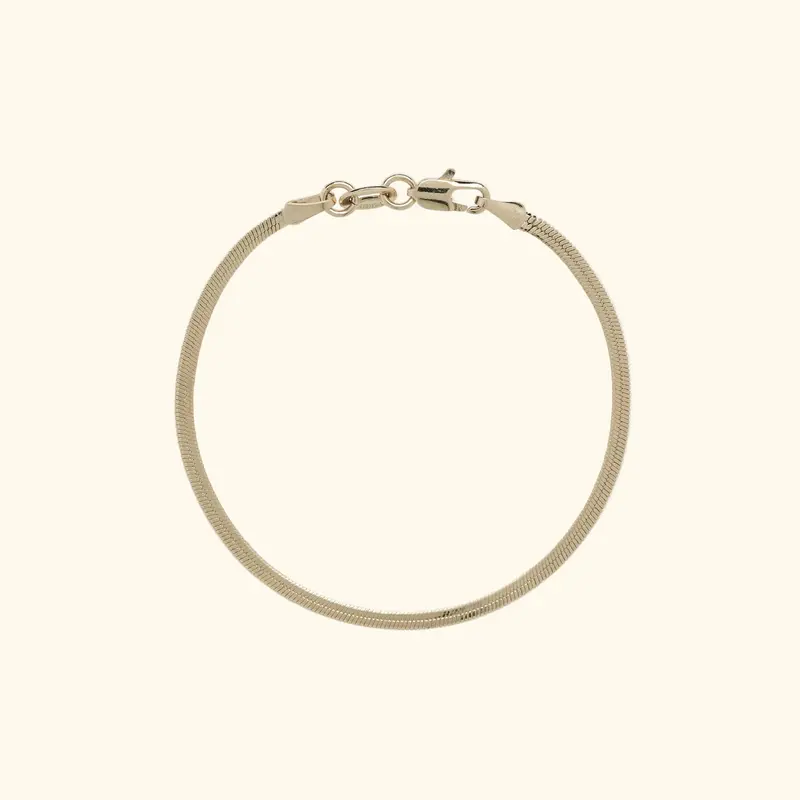 Waterfall Herringbone Bracelet Gold