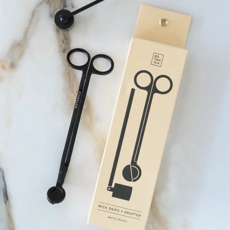 Wick Snips & Snuffer Gift Box Set - Matte Black