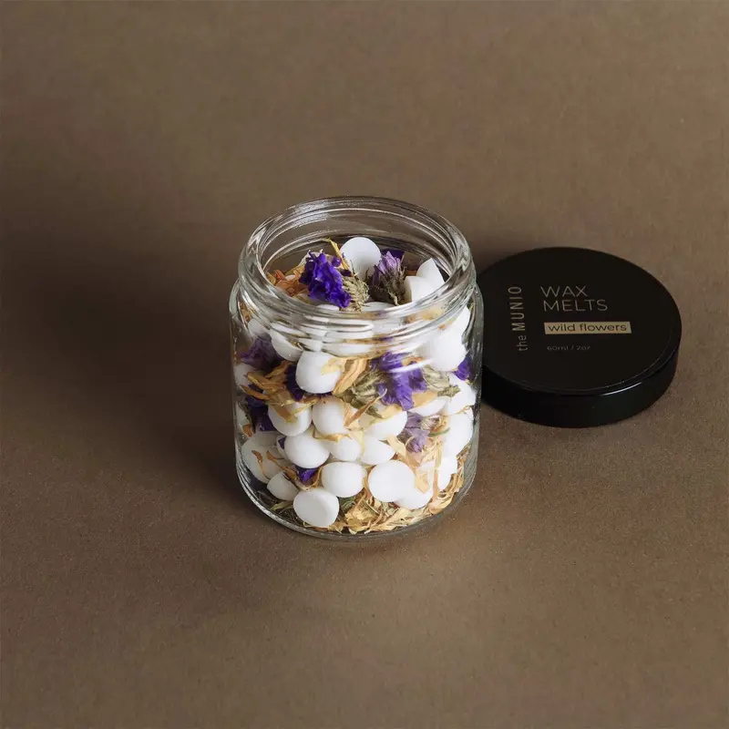 Wildflower Mini Wax Melts in A Glass Votive
