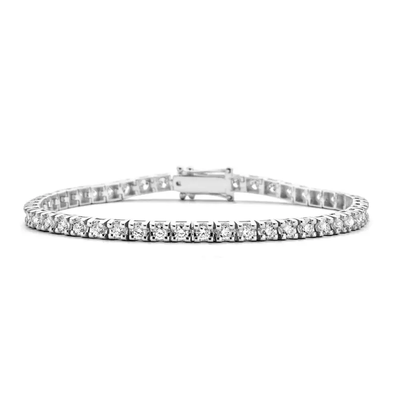 Witgouden Tennisarmband met 63 Briljanten – 3.01 crt Diamant, 14 Karaat