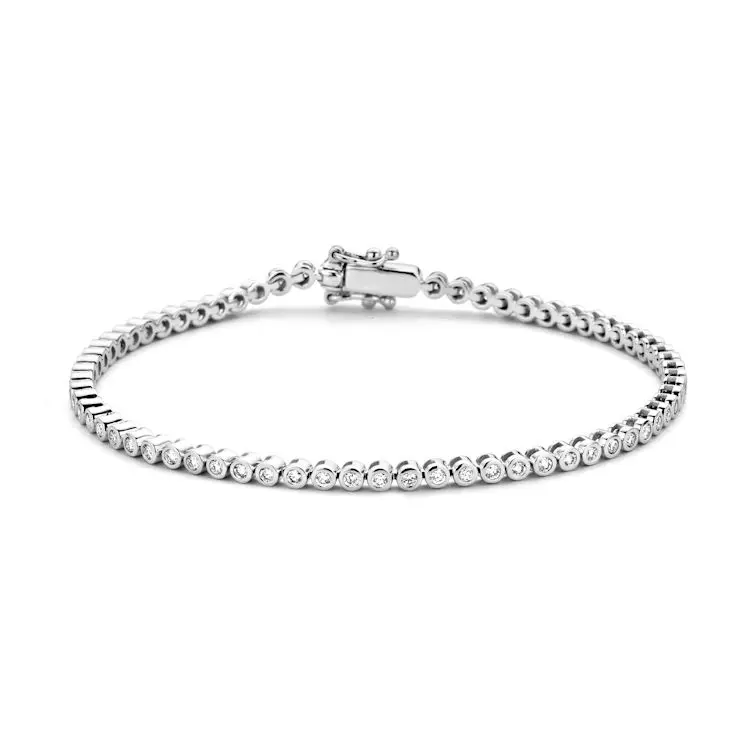 Witgouden Tennisarmband met 69 Briljanten – 1.02 crt, 14 Karaat