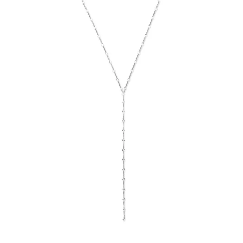 Y-collier 42,5 cm zilver gerhodineerd