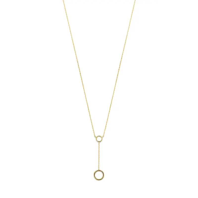 Y-collier rondje 14K geelgoud 40 - 42 - 44 cm