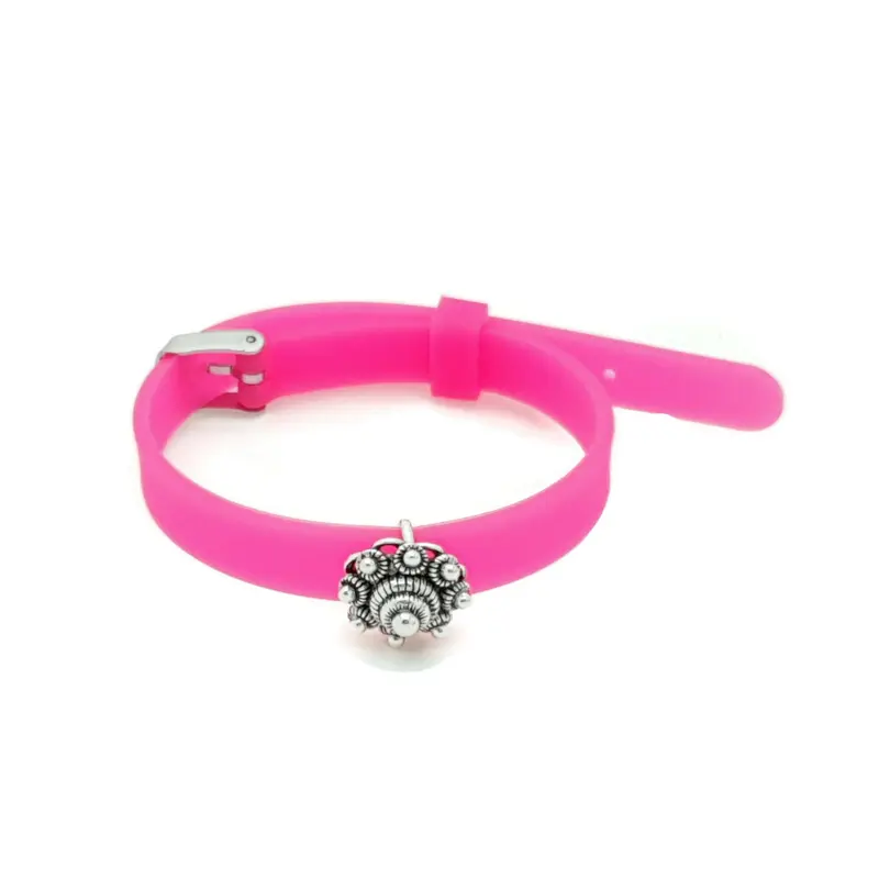 Zeeuwse knop armband - Kinderarmband fuchsia roze