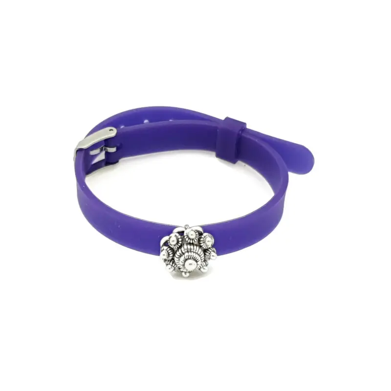 Zeeuwse knop armband - Kinderarmband paars