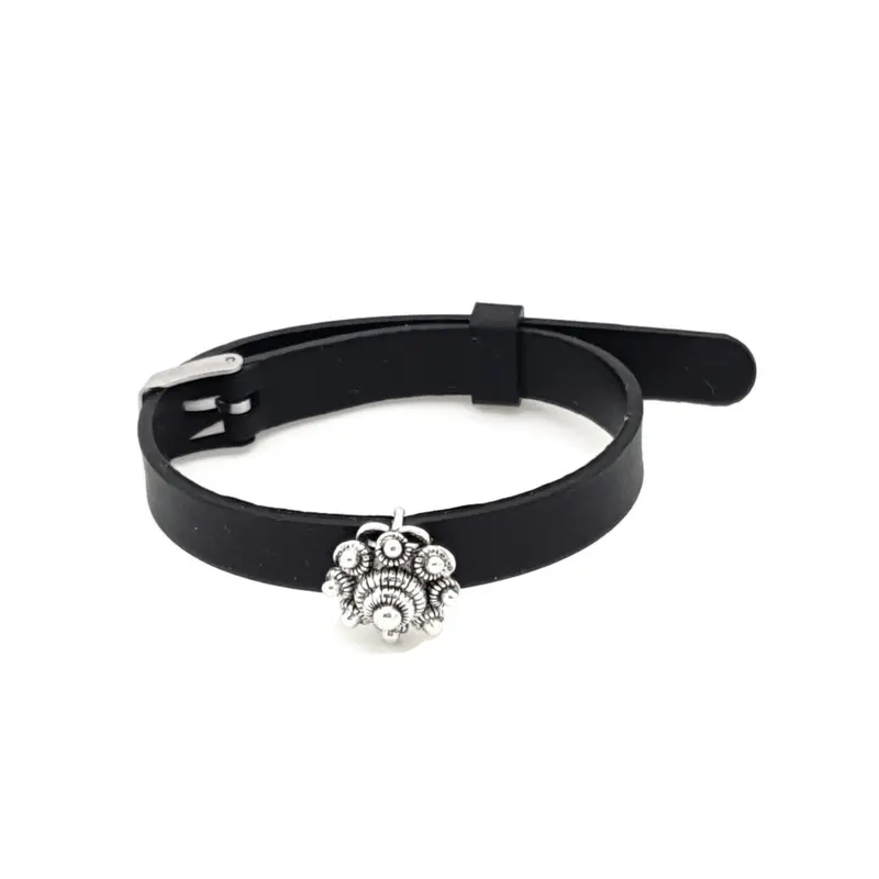 Zeeuwse knop armband - Kinderarmband zwart