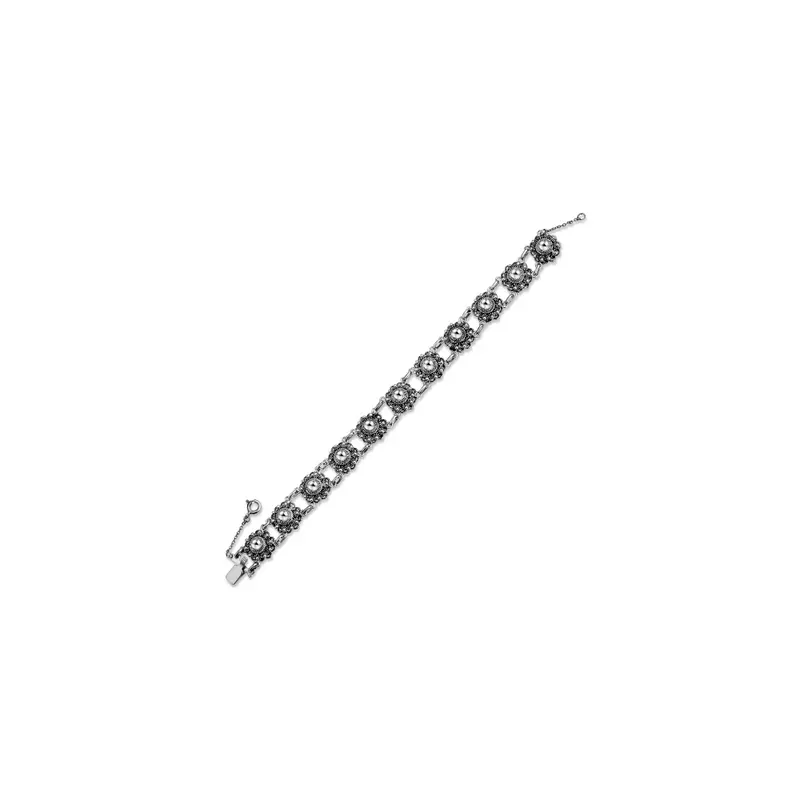 Zeeuwse knop armband - Zilveren Zeeuwse knop