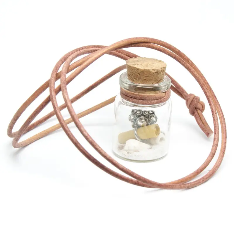Zeeuwse knop ketting - Flessenpost leer