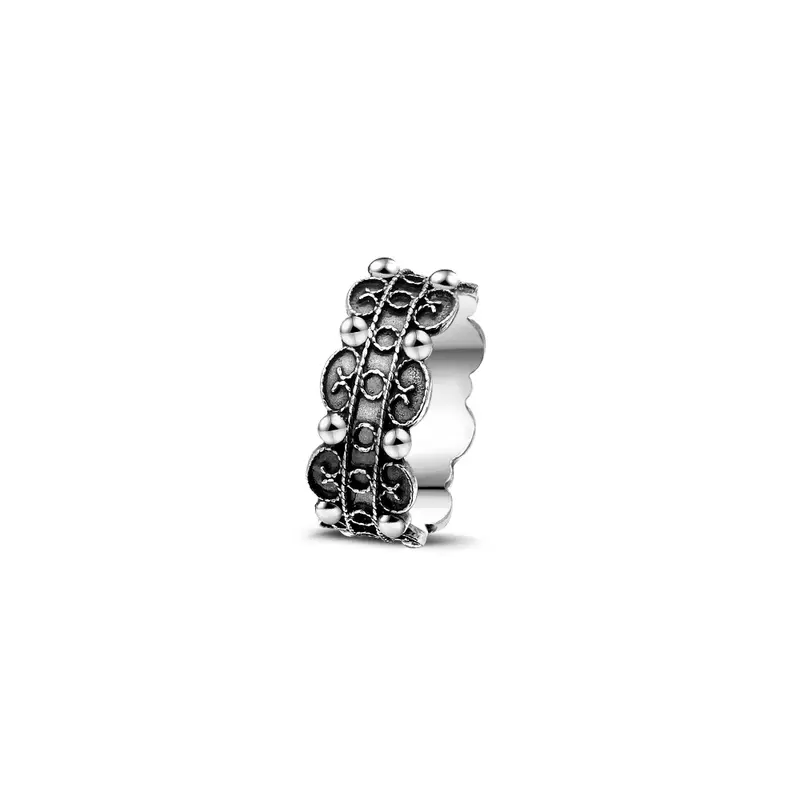 Zeeuwse knop ring - Zilveren Zeeuwse knop bandring smal