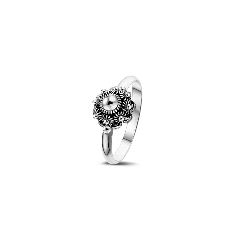 Zeeuwse knop ring - Zilveren Zeeuwse knop smal