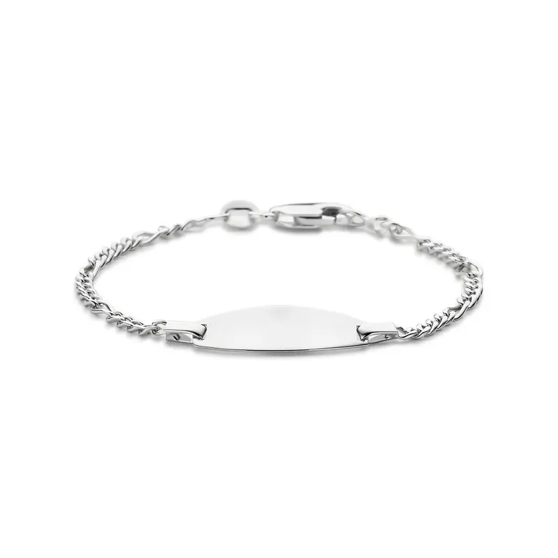 Zilveren baby armband – graveerarmband met gourmette schakel 11 - 13 cm