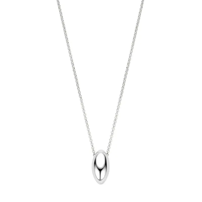 Zilveren collier gerhodineerd 925 met anker schakel – 41 + 4 cm