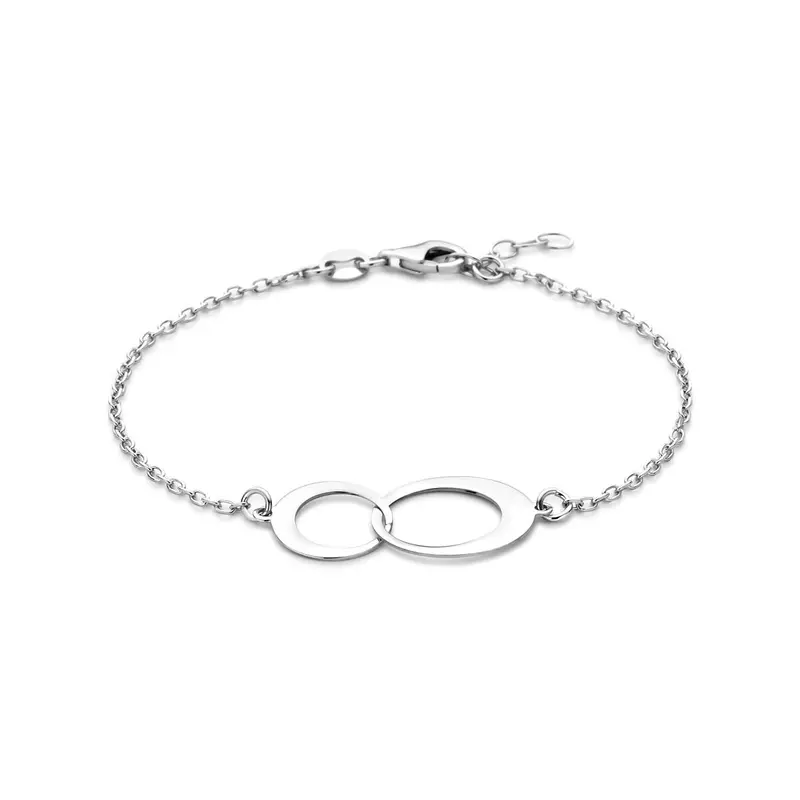 Zilveren dames armband – anker schakel gerhodineerd zilver 17 + 2 cm