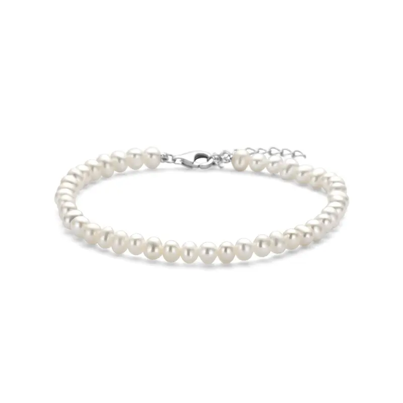 Zilveren dames armband met parels – gerhodineerd 925 zilver